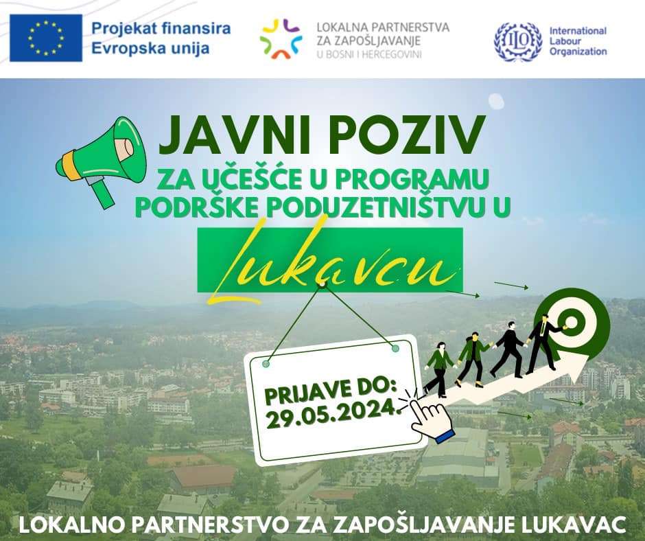 PONOVLJENI ČETVRTI JAVNI POZIV za učešće u Programu podrške poduzetništvu u Lukavcu
